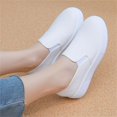 thumbnail image 6 of XIMIN Women Slip on Casual Loafers Sneaker Retro Traditional Breathable Lightweight Black White Casual Simple Softy Shoes for Running Walking Sport, 6 of 9