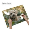 thumbnail image 2 of 1000-Piece Wooden Jigsaw Puzzle for Adults - Dog In Grass Field , Interlocking Pieces with Guide Letters, Holiday Gift & Home Decor, 2 of 7
