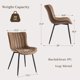 thumbnail image 3 of Set of 2 brown faux leather dining sillas con metal legs y comfy backrest para dining room, 3 of 7