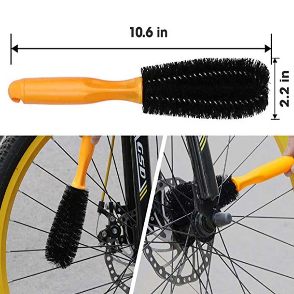wheel sickle hook. crevice brush integrated brush corner coral velvet glove brush 6pcs Bicycle Bike Brush Chain Cleaner Kits Cleaning Tool Set include professional tire brush