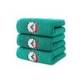 thumbnail image 2 of Lilgiuy 3Pcs Christmas Cotton Hand Towels Xmas Santa Reindeer Pattern Bathroom Towels Quick Dry Dish Towels for Holiday Kitchen Drying Cleaning Cooking Gift, 29.53x13.78 in, Green, 2 of 6