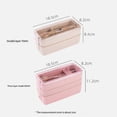thumbnail image 3 of Fiambrera portátil tipo bento, fiambrera de 3 capas, recipiente para alimentos de paja de trigo de 900 ml., 3 of 5