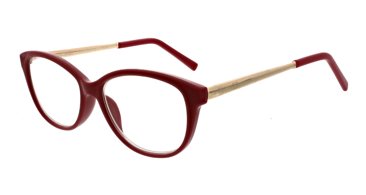 Flower by Drew Barrymore Mae Red/Gold 1.50 Women's Reading Glasses