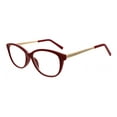 thumbnail image 3 of Flower by Drew Barrymore Mae Red/Gold 1.50 Women's Reading Glasses, 3 of 3
