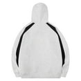 thumbnail image 4 of sususu Fall Hoodies Mens Casual Streetwear Pullover Hoodie Fashion Contrast Color Design Comfortable Loose Fit Outdoor Sports Jacket,White,XL, 4 of 4