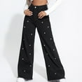 thumbnail image 2 of WCMZJ Women Baggy Wide Leg Jeans High Waist Boyfriend Jeans Casual Loose Trousers Y2k Streetwear Pants for Women. Black M, 2 of 7