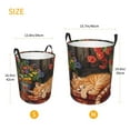 thumbnail image 3 of Balery Sleeping Cat Flowers Cesta de ropa redonda con asas, impermeable, independiente, para ropa, juguetes, dormitorio y familia-Small, 3 of 6