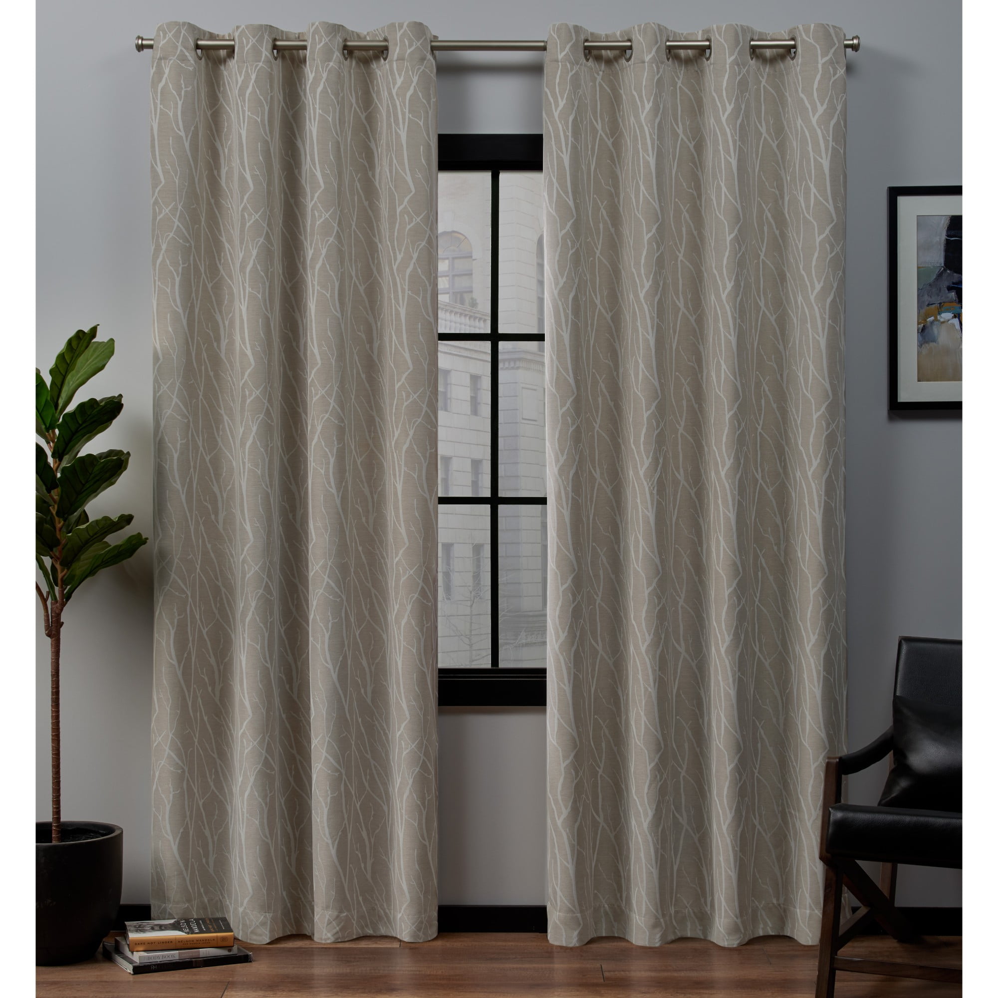 Exclusive Home Curtains Forest Hill Woven Room Darkening Blackout
