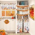 thumbnail image 2 of dinii Fall Leaves Floral Kitchen Curtains with Valance and Tier Sets 36 Inch, 3 Pieces Autumn Pumpkin Leaf Rod Pocket Drapes Window Treatment Curtains for Kitchen Over Sink Dining Room Decor, 2 of 6