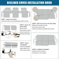 thumbnail image 3 of 100% waterproof three seater recliner cover, non slip recliner cover with pockets, washable recliner/furniture protection cover for children and pets, 3 of 7
