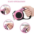 thumbnail image 3 of Retractable Dog Leash, 10/16FTPet Walking Leash with Anti-Slip Handle, Strong Nylon Tape, Tangle-Free, One-Handed One Button Lock & Release, Suitable for Small Medium Dog Cat, 3 of 7