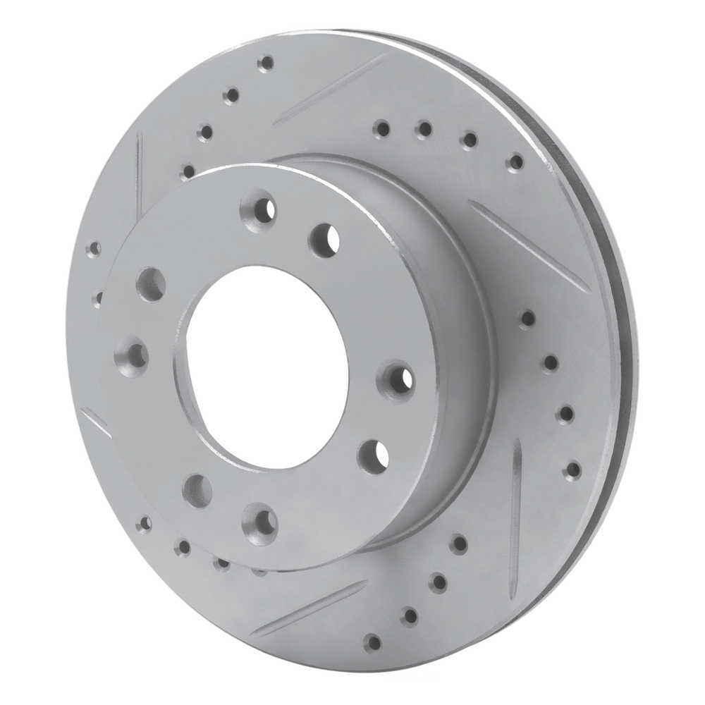 Dynamic Friction Company 631-80012L DFC Brake Rotor - Drilled And Slotted - Silver