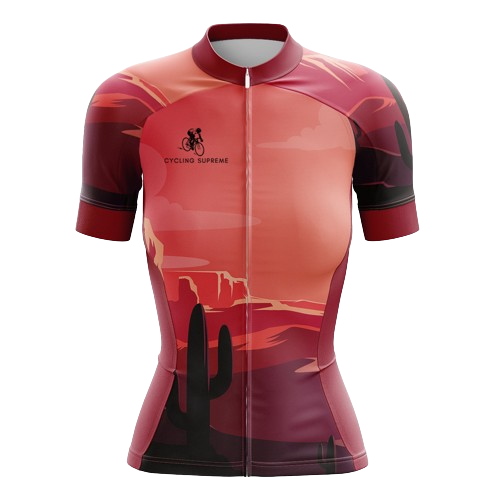 Red Sunset Cactus Women's Cycling Jersey - 3XL