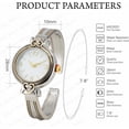 thumbnail image 2 of Blekon Collections Women's Quartz Analog Multistyle Designed Cuff Bangle Wristwatch - Ladies Wrist Watch for Everyday Use - Can Fit Wrist Sizes 7-8 inches, 2 of 6