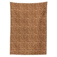 thumbnail image 2 of Animal Print Tablecloth, Repeating Animal Skin Pattern and Hidden Hearts, Rectangle Satin Table Cover Accent for Dining Room and Kitchen, 60" X 90", Peach Chocolate, by Ambesonne, 2 of 2