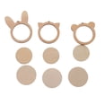 thumbnail image 3 of MasteelfCA 3pcs Cross Stitch Fixing Frame Mini Animal Cat Bear Rabbit Shape Embroidery Wood Hoops DIY Wooden Cross Stitch for Kit Frame Craft, 3 of 7