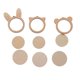 thumbnail image 2 of Marco de punto de cruz de 3 piezas con forma de mini gato, oso, conejo, aros de madera para bordar, kit de punto de cruz de madera para manualidades., 2 of 7