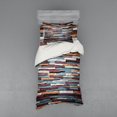 thumbnail image 2 of Ambesonne Retro Bedding Set 4 Pcs, Abstract Colored Stones, Queen, Mauve Teal Ivory, 2 of 3