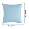 thumbnail image 3 of Outdoor Waterproof Pillow Cover, Modern Solid Color Cushion & Backrest Protector, Weather - Resistant & Easy - Clean Fabric, 19.7" x 19.7", QFL, 3 of 7