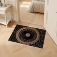 thumbnail image 2 of ODIKA 2'x3' Ultra-Soft Accent Mat, Album Themed Round Design Featuring Groove Rings And Musical Symbols None Washable, Bare feet friendly, Easy Care Indoor rug for Bedside, Footrest, 2 of 7