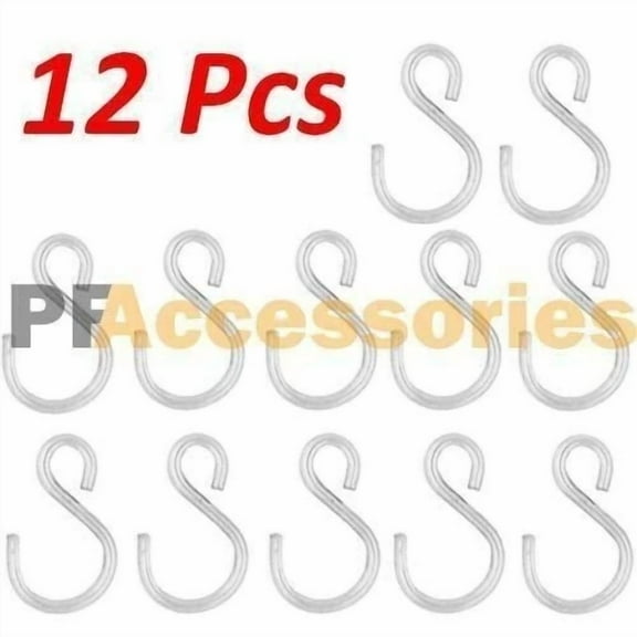 12 Pcs 1.5" Inch Small Zinc Plated Steel S Shape Type Utility Hooks Hangers Hook