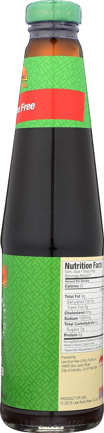 NineChef Bundle - Lee Kum Kee Panda Brand GLUTEN FREE Oyster Sauce 18oz Pack of 2 + 1 NineChef Brand ChopStick