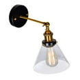 thumbnail image 7 of CWI Lighting Eustis 1 Light Contemporary Metal Wall Sconce in Black/Gold Brass, 7 of 7
