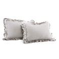 thumbnail image 3 of Lush Decor Ella Shabby Chic Ruffle Lace Juego de cobertor de 3 Piezas, King, Gris Claro, 3 of 7
