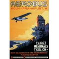 thumbnail image 2 of Siegwardt, K. 13x18 Black Ornate Wood Framed with Double Matting Museum Art Print Titled - Cologne Frankfurt Aerobus and Rhine Castle, 2 of 4