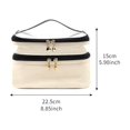 thumbnail image 3 of Cosmetic Organizer | Waterproof Storage Bag Travel Accessories for Women Double Layer Makeup Organizer for Travel Gifting, 3 of 6