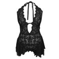 thumbnail image 3 of Gibobby Lencería mujer erótica Conjunto de Lencería Erótica Ropa Interior Sexy para Mujer, Camisón de Una Pieza con Tanga, Ropa de Dormir para Mujer(Negro, 3XG), 3 of 5