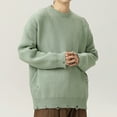 thumbnail image 2 of JUUYY Sweater Grunge Sweater Grandpa Sweater Vintage Sweater Pullover Oversized Sweater for Men Green XXL, 2 of 4