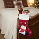 thumbnail image 4 of Adornos navideños, calcetines navideños, adornos navideños, calcetines pequeños de Papá Noel, bolsas de regalo, bolsas navideñas, adornos colgantes, bolsillos, tela de punto estilo patchwork, calcetin, 4 of 6