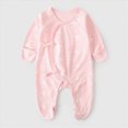 thumbnail image 2 of sdbrld 3 6 9 12 Months Preemie Clothes Newborn Sleepers Boy 1T 2T Unisex Baby Long Sleeve Romper Pajamas Bodysuit Infant Fall Winter Pink Sizes 1-3 Months, 2 of 6