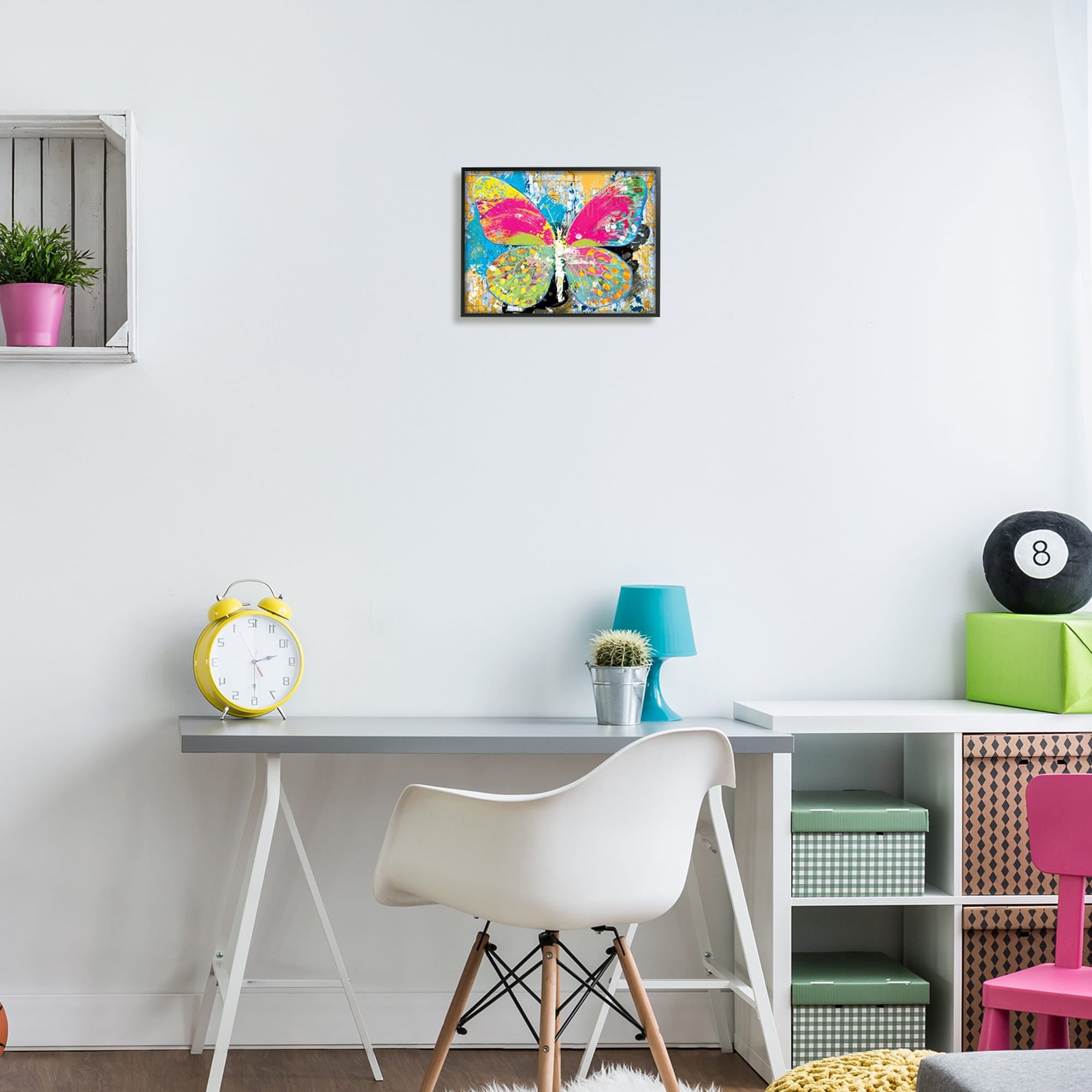 Stupell Industries Modern Abstract Vivid Butterfly Collage Illustration , 14 x 11, Design by Porter Hastings