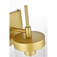 thumbnail image 5 of Living District Benny 1-Light Iron & Glass Bath Sconce in Brass/Clear, 5 of 12