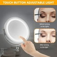 thumbnail image 5 of Feelglad Wall Mounted Makeup Mirror, 10x Magnifying Double Sided Led Lighted Mir, 5 of 5