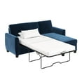 DHP Noah Sectional Sofa Bed with Storage and Twin Memory Foam Mattress