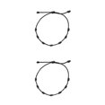 thumbnail image 3 of Guardurnaity Pulseras anudadas con 7 nudos de la suerte Cuerda de longitud tejida Simple Mujer Accesorios populares Colores Cadena de mano Negro 2piezas, 3 of 6