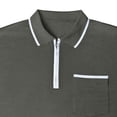 thumbnail image 5 of LIaqionyy Mens Shirts Quarter Zip Casual Classic Lightweight Long Sleeve Fashion Golf Collared Shirt with Pocket, 5 of 6
