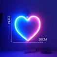 thumbnail image 2 of Love Heart Neon Light, Night Lights Heart Shaped Neon Signs with USB Powered/LEDDecor Light, Wall Decor for Christmas,Birthday Party, Room Decorate, 2 of 6