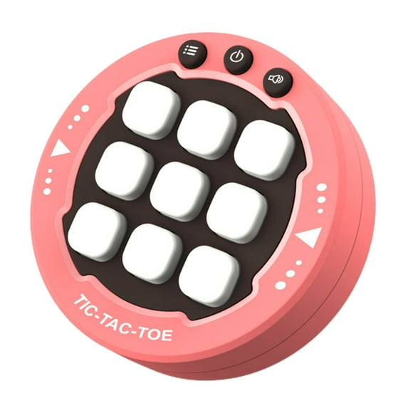 Pink Tic Tac Toe Game Wooden Board Game Strategy Thinking Training Toy For Kids Portable Travel Game Classic Xo Game For Family Night 3X7 Dry Batteries Required
