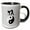 Black/White, variant on 3drose, Karate Yin-yang Sign with Men Training, Gray, Black, and White, 11oz Two-tone Red Mug