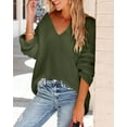 thumbnail image 3 of Sherrylily Women Oversized Deep V Neck Sweaters Sweater Pullover Long Sleeve Jumper, 3 of 6