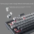 thumbnail image 4 of Posición de la lámpara inferior, luz blanca, conexión en caliente, teclado para juegos, eje rojo, gradiente diurno polar, tallado lateral, teclado mecánico, 4 of 5