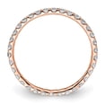 thumbnail image 2 of 14k Rose Gold Polished Size 5 U-Shared Prong 1/2 carat Diamond Complete Eternity Band, 2 of 5