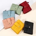 thumbnail image 5 of ZHAOCHENG Monedero para mujer, tarjetero, monedero pequeño plegable con bloqueo RFID, bonita cartera pequeña de cuero con bolsillo para mujeres y niñas, minimonedero corto para damas, color negro, 5 of 5