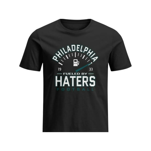 Men's Philadelphia Football Fan T-Shirt - Cotton, Crew Neck, "Fueled by Haters" Graphic, Casual & Outdoor Sportswear, Ideal Gameday Gift