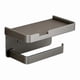 thumbnail image 1 of Black Aluminum Wall-Mounted Toilet Paper Holder with Shelf, No-Drill Adhesive Installation for Bathroom Use, 1 of 5