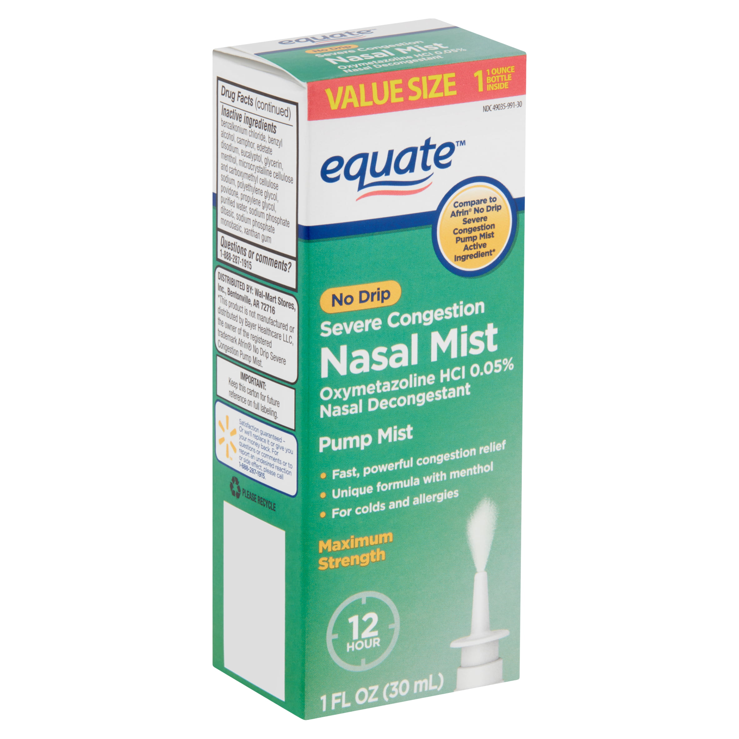 nasal congestion spray